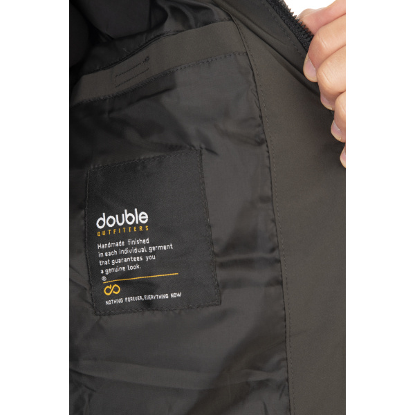 MJK-2006B Double Jackets Mid Length Padded Dk Khaki Black CC40