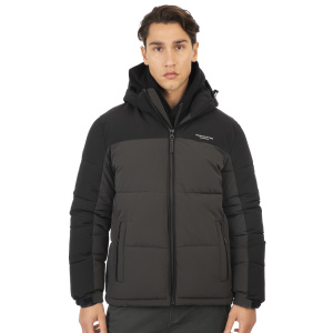 MJK-2006B Double Jackets Mid Length Padded Dk Khaki Black CC40