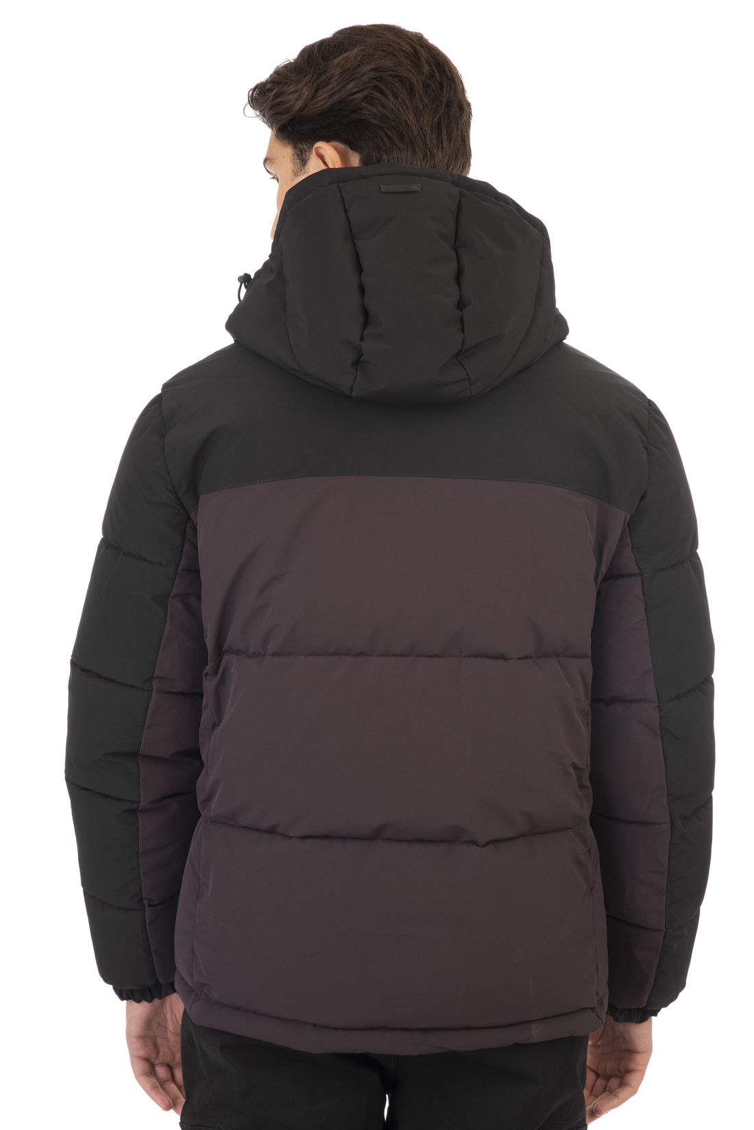 MJK-2006B Double Jackets Mid Length Padded Plum Black CC41