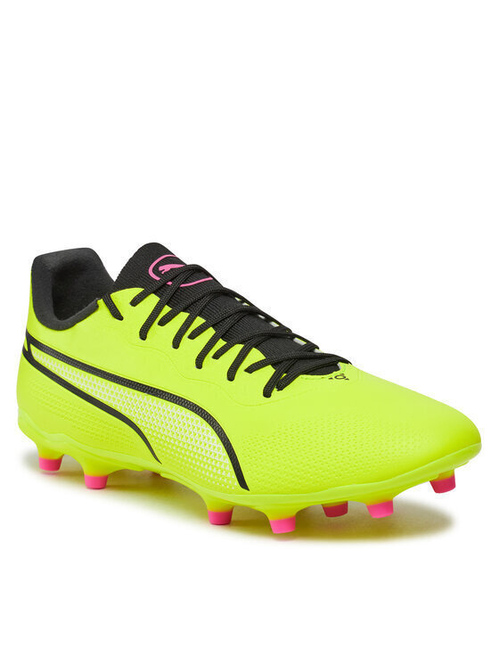 107566-05 Puma King Pro FG/AG Χαμηλά Ποδοσφαιρικά Παπούτσια με Τάπες Κίτρινα