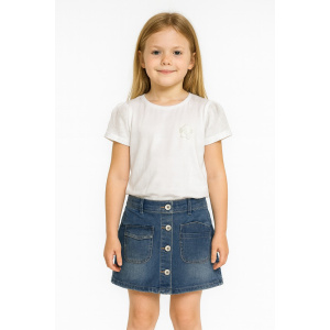 Παιδικό Σετ Μπλουζάκι με Τζιν Φούστα Jeanset
