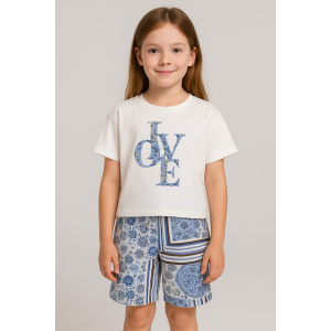 Παιδικό Σετ Μπλουζάκι με βερμούδα Love