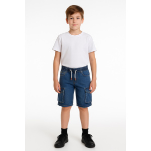 Παιδική Τζιν Βερμούδα με Λάστιχο Run Boy