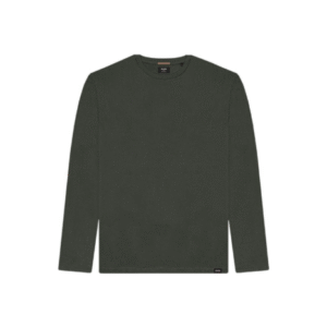 DOUBLE Ανδρική Μπλούζα Μακρυμάνικη Basic TS-254A Khaki