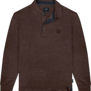 Double Μακρυμάνικο Polo Μονόχρωμο Jersey PS-301A Coffee Double Μακρυμάνικο Polo Μονόχρωμο Jersey PS-301A Coffee