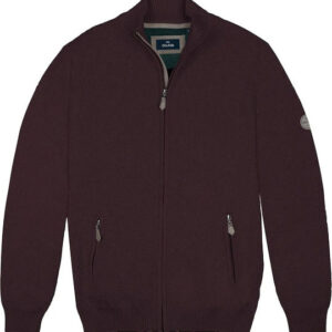 Double Ζακέτα πλεκτή με φερμουάρ KNIT-68A Bordeaux