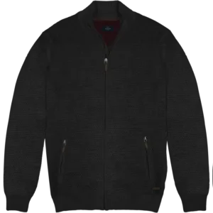 Double  Ζακέτα πλεκτή με φερμουάρ KNIT-68A Black