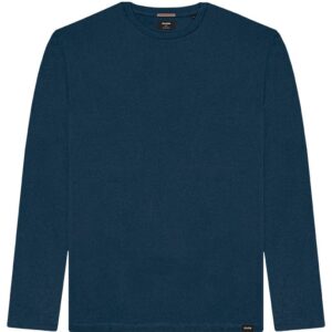 DOUBLE Ανδρική Μπλούζα Μακρυμάνικη Basic TS-254A Indigo