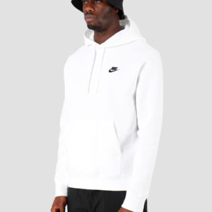 Nike Club Φούτερ Fleece Με Κουκούλα Λευκό BV2654-100