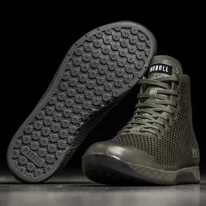 NoBull Leather Trainer High Spring Moss/Dark Green