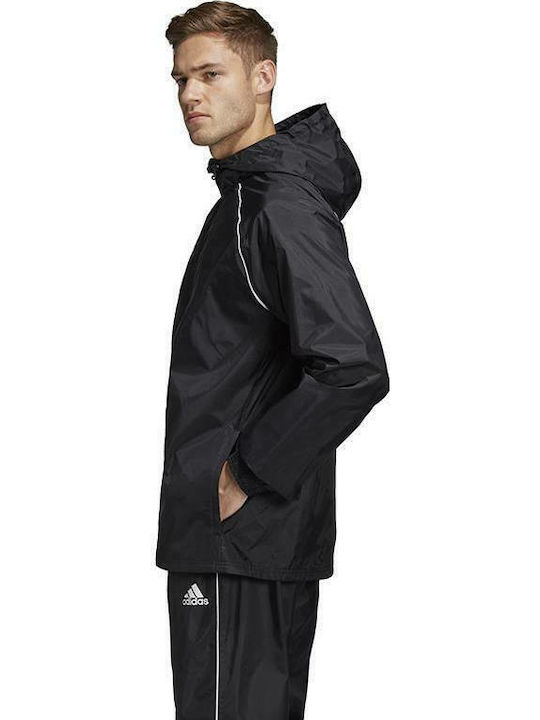 Adidas Core 18 Rain Jacket CE9048 Black/White Adidas Core 18 Rain Jacket CE9048 Black/White