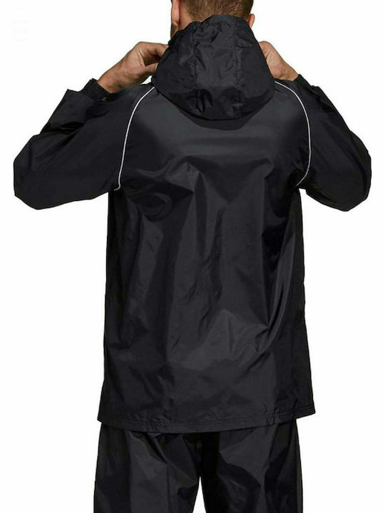 Adidas Core 18 Rain Jacket CE9048 Black/White Adidas Core 18 Rain Jacket CE9048 Black/White