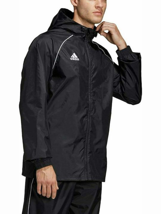 Adidas Core 18 Rain Jacket CE9048 Black/White Adidas Core 18 Rain Jacket CE9048 Black/White
