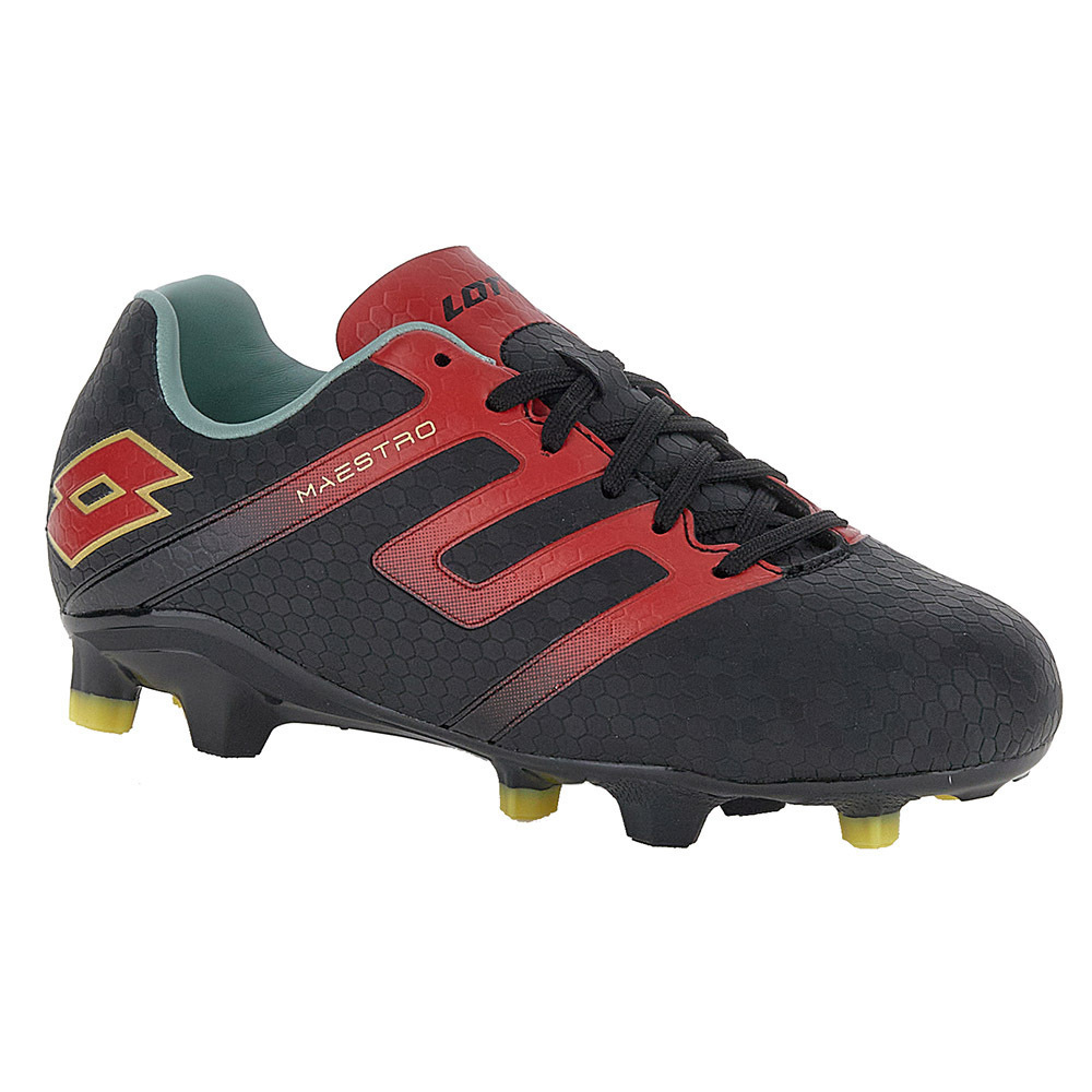 Lotto Maestro 700 V FG JR All Black/flame Red/Surf Spray GRN Τάπες 220574 CJN Lotto Maestro 700 V FG JR All Black/flame Red/Surf Spray GRN Τάπες 220574 CJN
