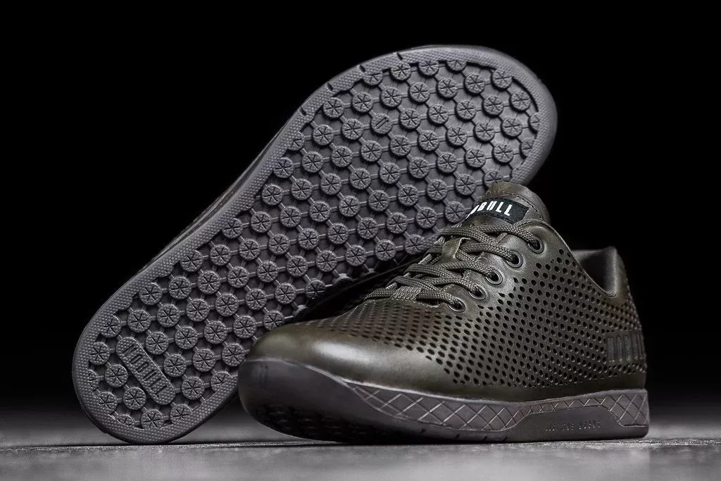 NoBull Leather Trainer BLK Olive/Dark Green