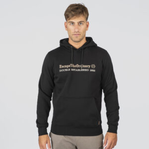 Double Ανδρικό Φούτερ με τρισδιάστατο κέντημα 252MTOP-1078 Pure Black