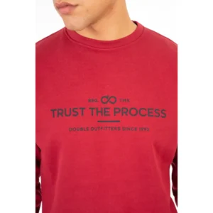 Double Φούτερ Brushed Fleece MTOP-1009 Deep Red