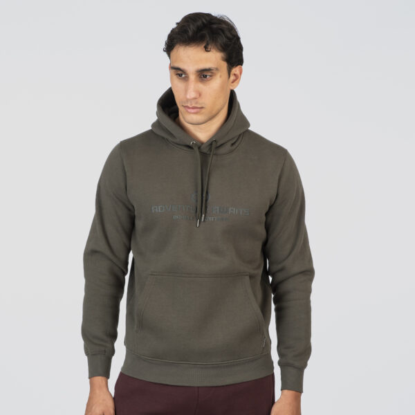 Double Φούτερ με Στάμπα Υψηλής Πυκνότητας 252MTOP-1075 Khaki