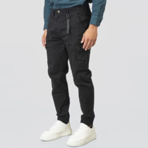 Double Ανδρικό Cargo Παντελόνι με λάστιχα 252CCP-4066 Black