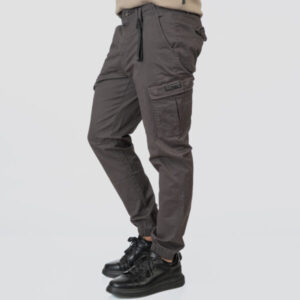 Double Ανδρικό Cargo Παντελόνι με λάστιχα 252CCP-4066 Anthracite