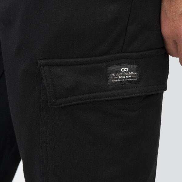 Double Παντελόνι φόρμας με λάστιχο στη μέση και τσέπες cargo (Fleece από πετσετέ ύφασμα) 252MPAN-6031Black Double Παντελόνι φόρμας με λάστιχο στη μέση και τσέπες cargo (Fleece από πετσετέ ύφασμα) 252MPAN-6031Black