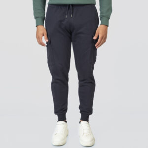 Double Παντελόνι φόρμας με λάστιχο στη μέση και τσέπες cargo (Fleece από πετσετέ ύφασμα) 252MPAN-6031 Navy