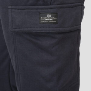 Double Παντελόνι φόρμας με λάστιχο στη μέση και τσέπες cargo (Fleece από πετσετέ ύφασμα) 252MPAN-6031 Navy