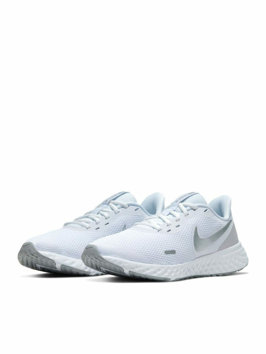 Nike Revolution 5 Γυναικεία Αθλητικά Παπούτσια Running White / Wolf Grey / Pure Platinum BQ3207-100 Nike Revolution 5 Γυναικεία Αθλητικά Παπούτσια Running White / Wolf Grey / Pure Platinum BQ3207-100