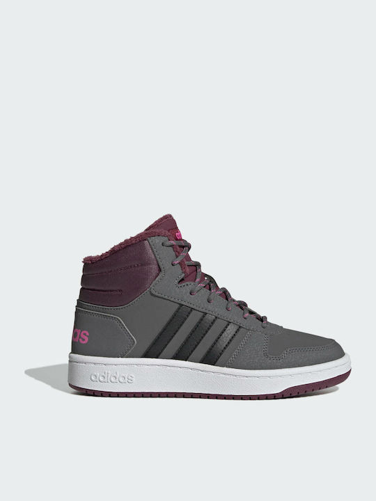 AdidasHoops 2 Αθλητικά Παιδικά Παπούτσια Μπάσκετ με Κορδόνια Grey Five / Core Black / Screaming Pink GZ7796 AdidasHoops 2 Αθλητικά Παιδικά Παπούτσια Μπάσκετ με Κορδόνια Grey Five / Core Black / Screaming Pink GZ7796