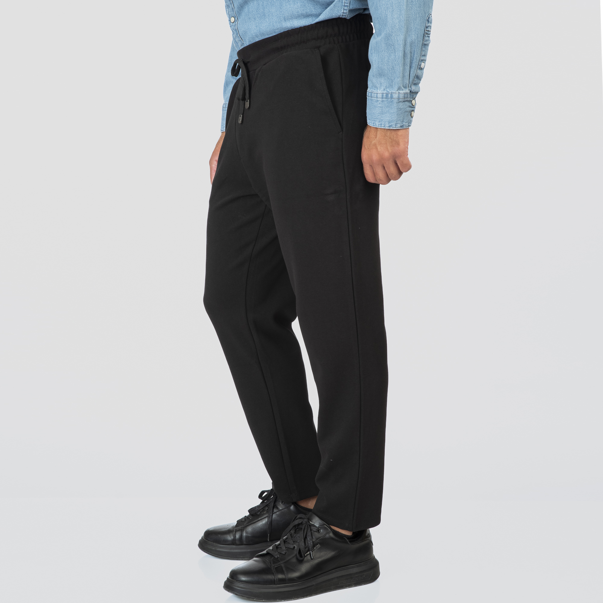 Double Παντελόνι Chinos με Ελαστική Ζώνη 252CP-4072 Black