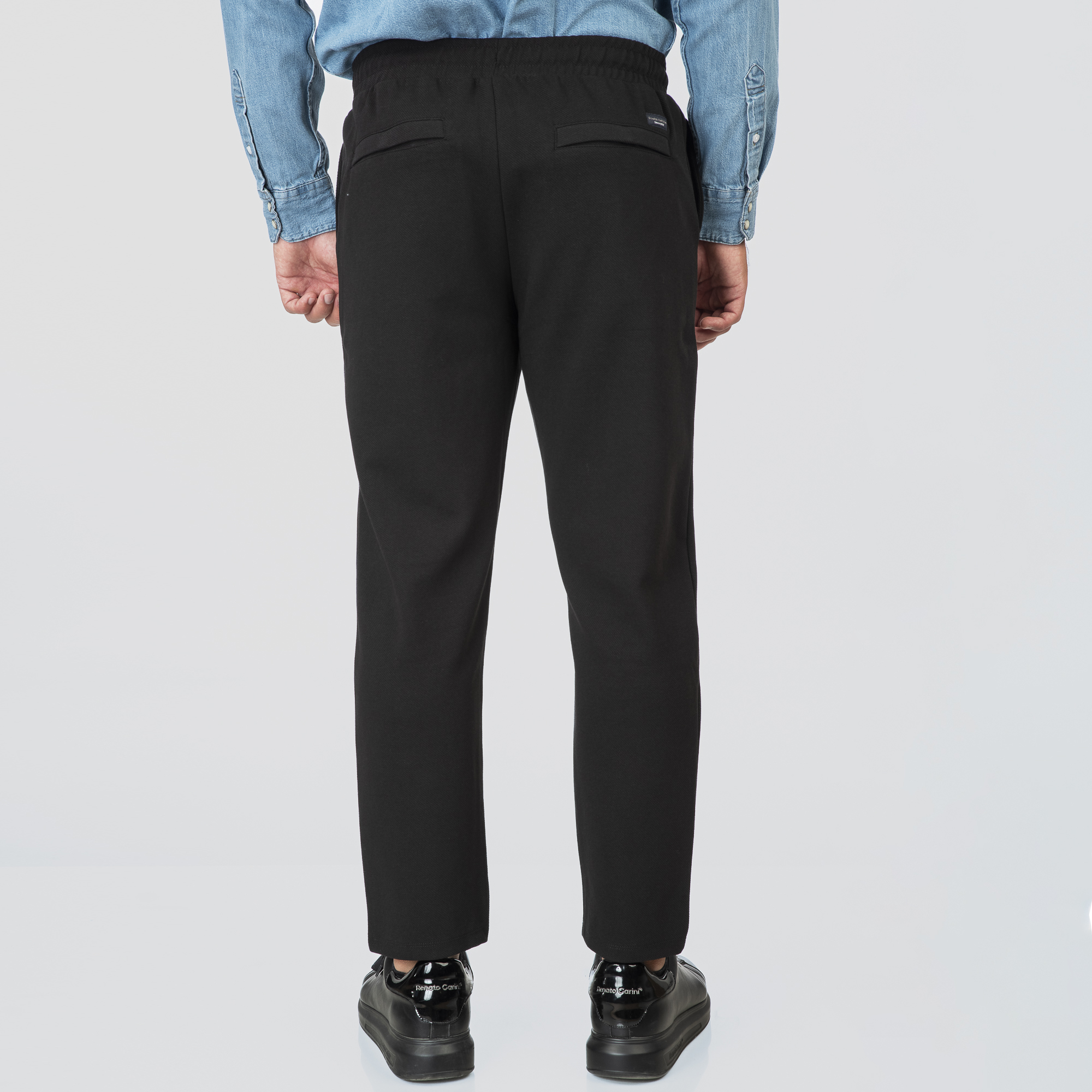 Double Παντελόνι Chinos με Ελαστική Ζώνη 252CP-4072 Black Double Παντελόνι Chinos με Ελαστική Ζώνη 252CP-4072 Black