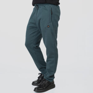 Double Παντελόνι φόρμας με ελαστική ζώνη και τσέπες με φερμουάρ 252MPAN-6028 Deep Teal