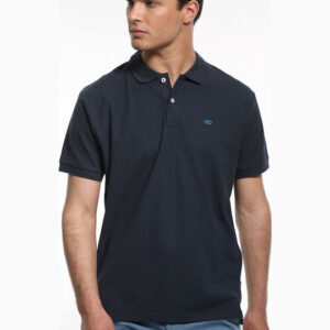 PS-32S Double Polo Pique Mao Collar Indigo