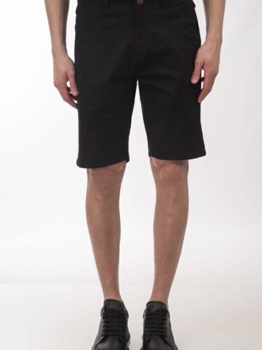 Double Ανδρική Βερμούδα Chino Double 251MSHO-7019 Black Double Ανδρική Βερμούδα Chino Double 251MSHO-7019 Black