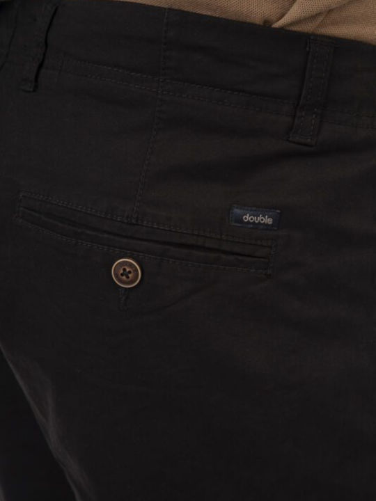 Double Ανδρική Βερμούδα Chino Double 251MSHO-7019 Black Double Ανδρική Βερμούδα Chino Double 251MSHO-7019 Black