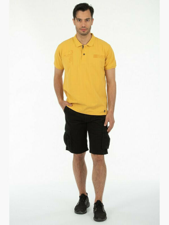 Double Ανδρική Βερμούδα Cargo MSHO-151 Black Double Ανδρική Βερμούδα Cargo MSHO-151 Black