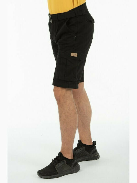 Double Ανδρική Βερμούδα Cargo MSHO-151 Black Double Ανδρική Βερμούδα Cargo MSHO-151 Black