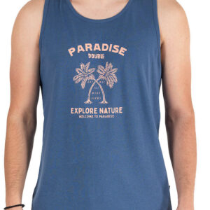 Double Ανδρική Αμάνικη Μπλούζα TSL-09A Μπλε