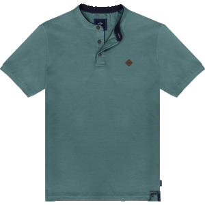 PS-312SA Double Polo Pique Mao Collar (Μεγάλα Μεγέθη) Teal