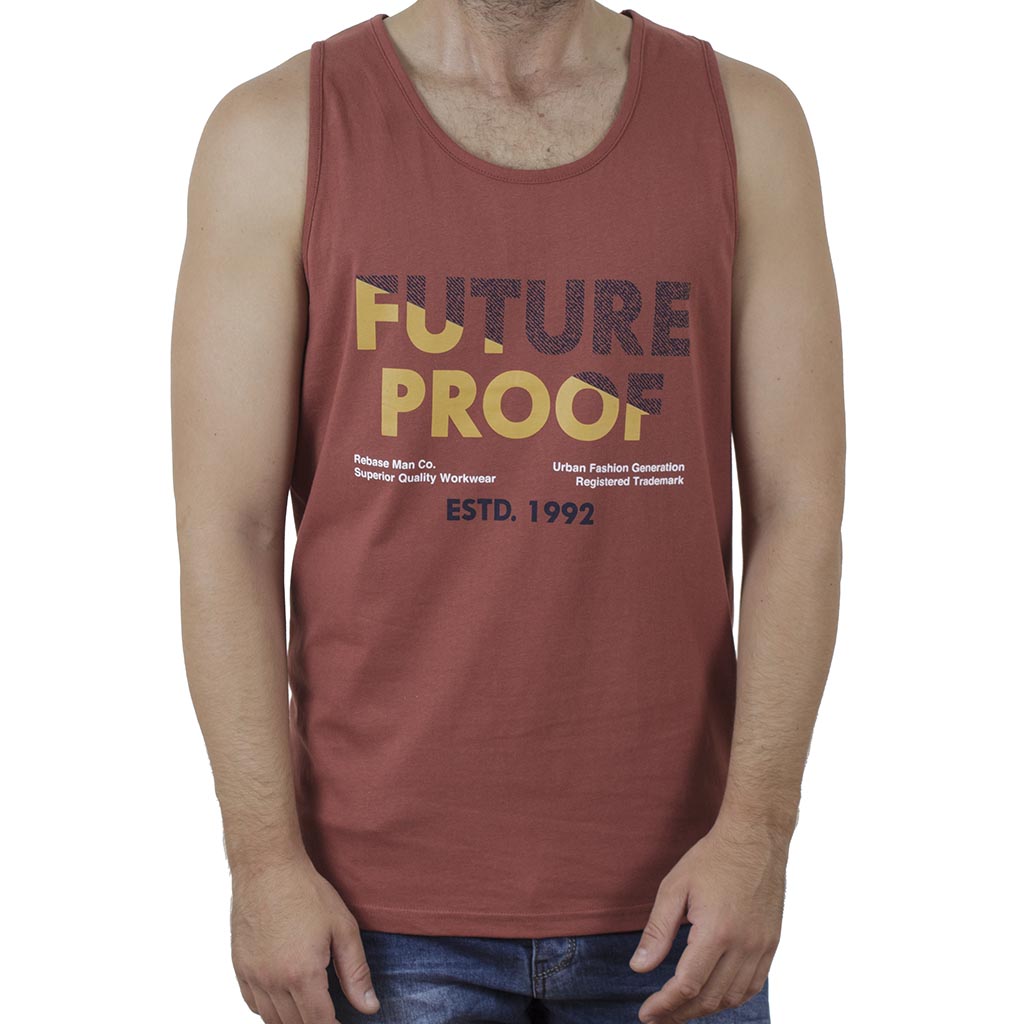 Rebase Ανδρική Αμάνικη Μπλούζα RTSL-8 Πορτοκαλί (Μεγάλα Μεγέθη)