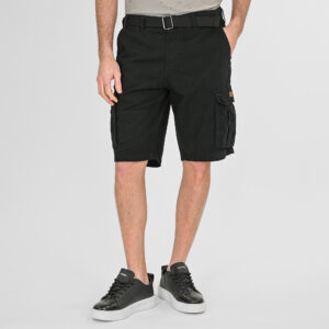 Double Cargo Βερμούδα με ζώνη 261MSHO-7029 Black