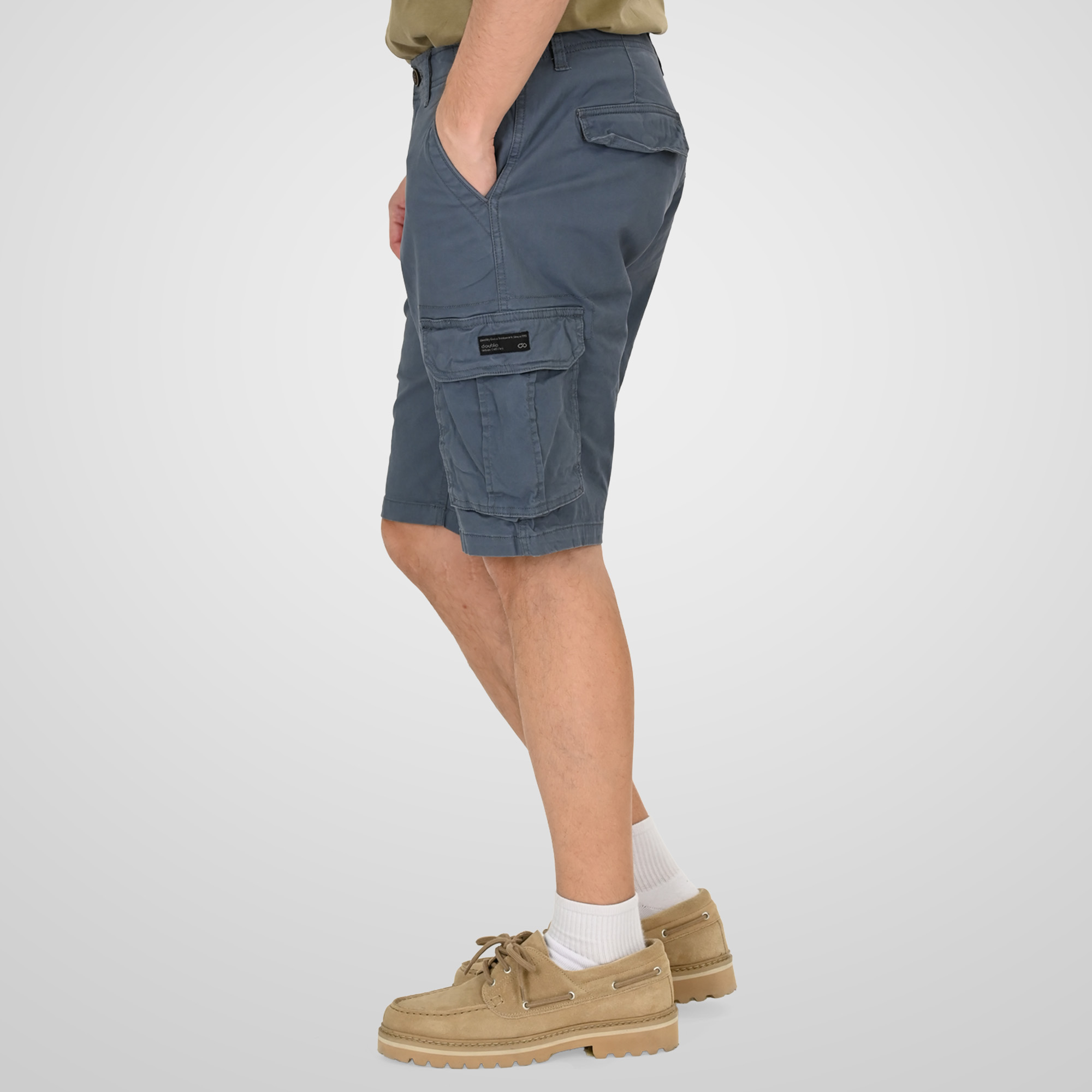 Double Ανδρική Βερμούδα Cargo 261MSHO-7061A Stone Blue Double Ανδρική Βερμούδα Cargo 261MSHO-7061A Stone Blue