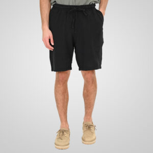Double Ανδρική Λινή Βερμούδα 261MSHO-7064A Black