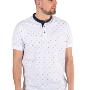 Double Ανδρικό Polo T-shirt PS-298Α White