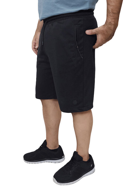 Double Ανδρική Αθλητική Βερμούδα MS-600A Black Double Ανδρική Αθλητική Βερμούδα MS-600A Black