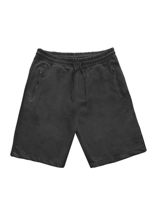 Double Ανδρική Αθλητική Βερμούδα MS-600A Black Double Ανδρική Αθλητική Βερμούδα MS-600A Black