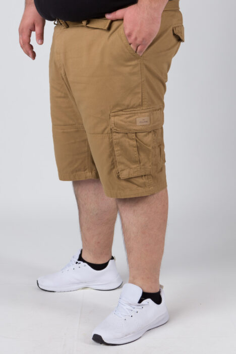Double Ανδρική Βερμούδα Cargo MSHO-151A Beige Double Ανδρική Βερμούδα Cargo MSHO-151A Beige