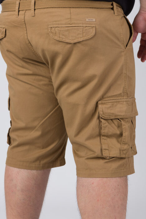 Double Ανδρική Βερμούδα Cargo MSHO-151A Beige Double Ανδρική Βερμούδα Cargo MSHO-151A Beige