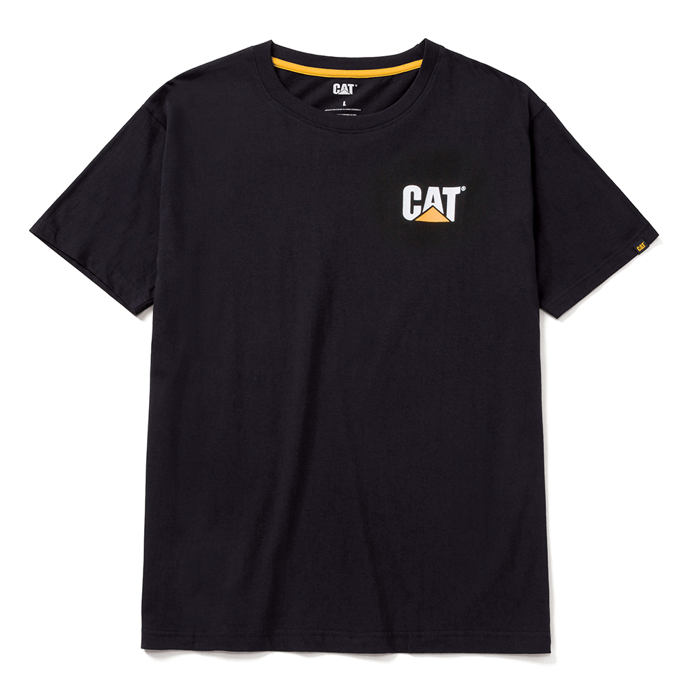CAT Μπλουζάκι κοντομάνικο μαύρο trademark tee  W05324-016