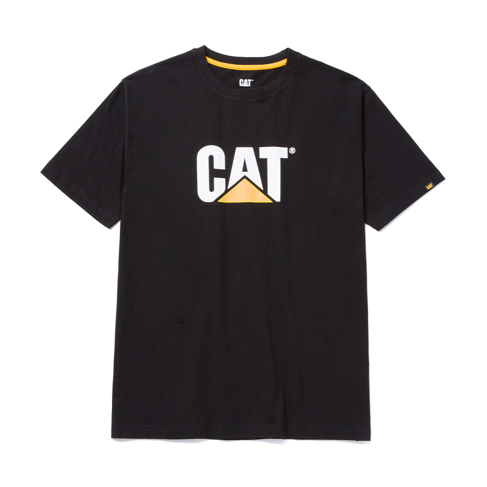 CAT Μπλουζάκι κοντομάνικο μαύρο tm logo 1510305